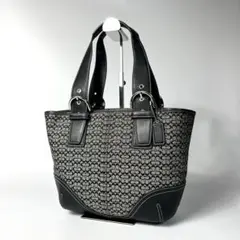 コーチ COACH トートバッグ シグネチャー 黒 キャンバス レザー 939
