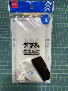 ダイソー iPhone12/12Pro ダブルガードカバー　クリア　2個　082のサムネイル