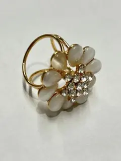 スカーフ留め フラワーモチーフ ピンクゴールドカラー ヴィンテージアクセサリー
