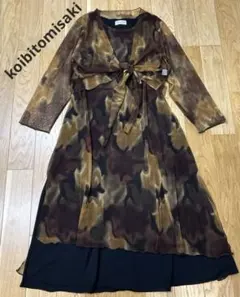 koibitomisaki コイビトミサキ　ワンピース　ロング　シースルー　総柄