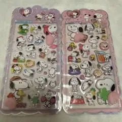 スヌーピー　おしりシール　桃シール　2枚セット