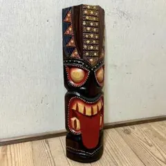 木彫り 彫刻 マスク 壁掛け インテリア プリミティブ - メルカリ