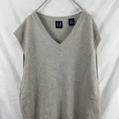 00s y2k GAP ギャップ コットン ニット ベスト ベージュ