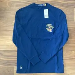 新品タグ付Polo Ralph Lauren 長袖刺繍カットソー XS ネイビー