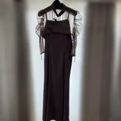 Leja パフスリーブシアーボレロ刺繍レースマーメイドシルエットキャミ