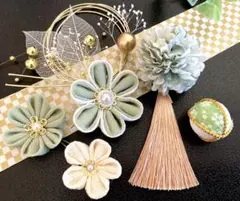 成人式髪飾りちりめん細工