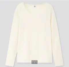 UNIQLO ユニクロ　リブラウンドネックT