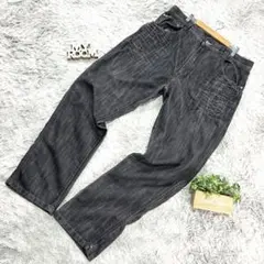 【SOUTHPOLE】サウスポール 極太バギーワイドフェードデニム(40)灰色系