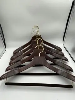 NAKATA HANGER ナカタハンガー 木製ハンガー 5本セット 茶 - メルカリ
