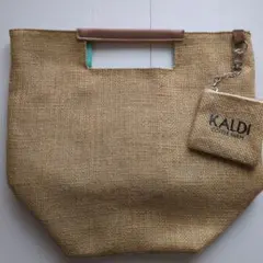KALDI ジュートトートバッグ ベージュ