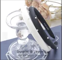 パールカチューシャ　 ホワイト ブラック