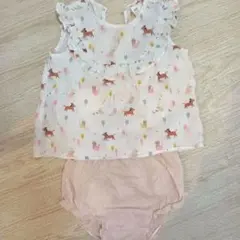 H&M　女の子　ブラウス　70〜80cm 夏物　ブルマのおまけつき