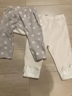 2枚セット 西松屋 パンツ くま 秋冬 70〜80 くま
