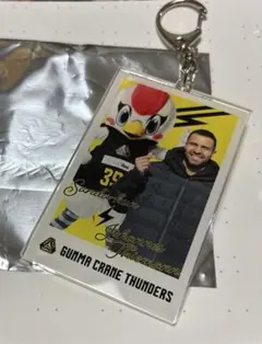 群馬クレインサンダーズ チェキ風キーホルダー#32J.Tティーマン×サンダくん