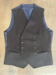 最高の大人服 ORGUEIL オルゲイユ グレンチェック ダブルベスト ジレ