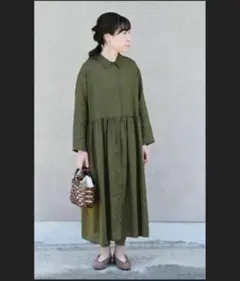 美品】fog linen work キャロライン ワンピース - メルカリ