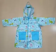【キッズ】レインコート 90～100／動物柄・収納ポーチ付き