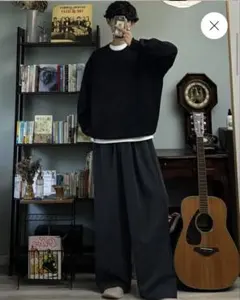 ピンストライプワイドパンツ RR0117