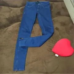 ZARA アンクルジッパー♡ブルーデニム♡美品