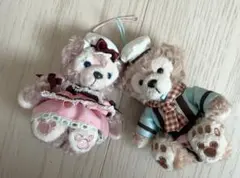 ダッフィー　シェリーメイ　ぬいぐるみ　ストラップ　バレンタイン