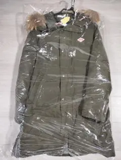 1月で削除！BEAMS　ダントンDANTON　ファー付きダウンコート カーキ
