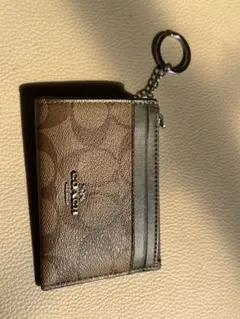 COACH ブラウンレザーコインケース