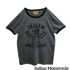 インディアンモーターサイクルリンガーTシャツ ヴィンテージプリントロゴ古着
