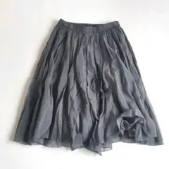 美品✨ フォクシー Sheer Circular フレアスカート シルク混 38