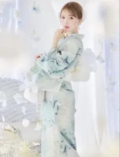 Sugar 夢幻な水彩蒼牡丹 浴衣 - メルカリ