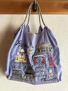 Chacott チャコット パリ刺繍 トートバッグ　Lサイズ