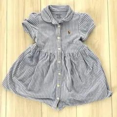 Ralph Lauren ストライプ ワンピース 12M ブルマ付