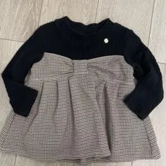 petitmain ニット チェック トップス 80