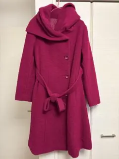 MAX&Co. フード付きロングコート ショッキングピンク 38サイズ - メルカリ