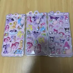 マイリトルポニー・ハローキティシール3シートセット