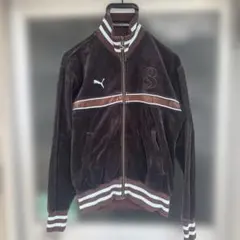 PUMA ダークブラウン ジップアップジャケット Sサイズ