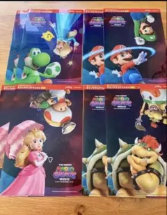 ♥️スーパーマリオ　ギャラクシームービー　ギミッククリアファイル 全4種×2 ８枚