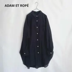 ☆☆様専用アダムエロペ ロングシャツブラウス 黒 ゆったり シアー 冷房対策
