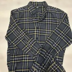 UNIQLOチェック柄 長袖シャツ フランネルチェックシャツ ボタンダウンカラー