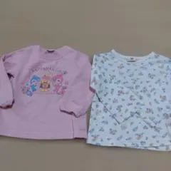 アンパンマン 長袖Tシャツ 90cm　2枚　保育園　ピンク