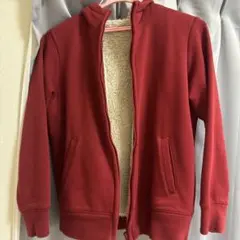 ジップパーカー 赤 150cmサイズ