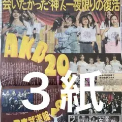 AKB48 20th 武道館公演　日刊　スポニチ ディリー　３紙セット