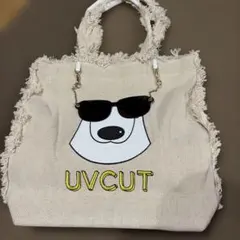 シロクマ サングラス デザイン トートバッグ　美品のサムネイル