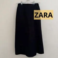 ZARA ザラ ラップスカート風 キュロット パンツ 黒 レディースラップパンツ