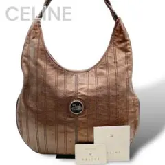 CELINE セリーヌ 馬車金具 レザー ワンショルダーバッグ レディース　茶