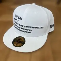 ニューエラ NEW ERA 59FIFTY 白 黒刺繍ロゴ 7 7/8