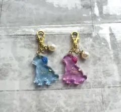 チャーム　キーホルダー　アンブレラマーカー　レジン　ハンドメイド　トイプードル