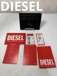 DIESEL ディーゼル　ブラック レザー カードケース　名刺入れ