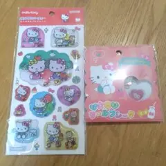 正規品ハローキティ ポップデコパーティーわたあめカプセルシール おはじき シールのサムネイル