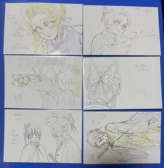 鬼滅の刃　柱展「柱-表情」原画ポストカード 6種セット　胡蝶しのぶ