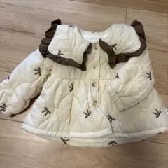 【美品】キルティングアウター 内側フリース 90 12-18M